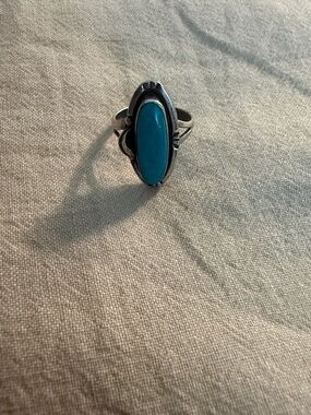 925 Sterling Silver Southwest Ring Size 9.5 w/Turquoise 5.33g